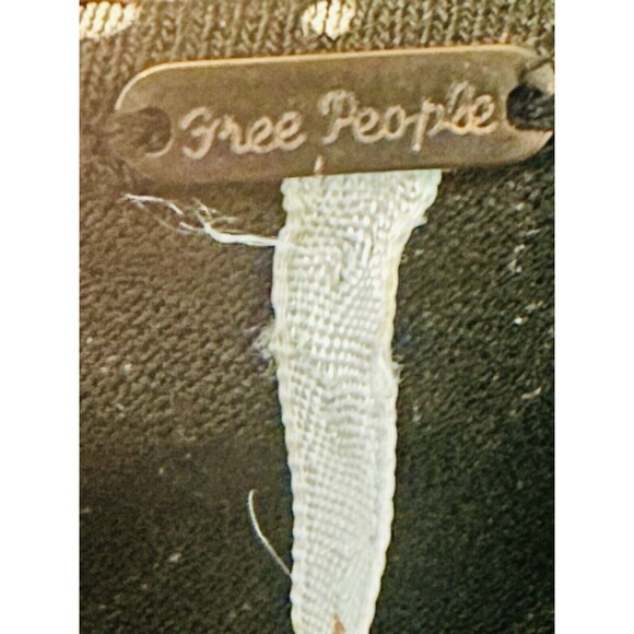 Free People Size M Last Time Floral Draped Blouse Boho Goth Whimsigoth Festival - Picture 9 of 14